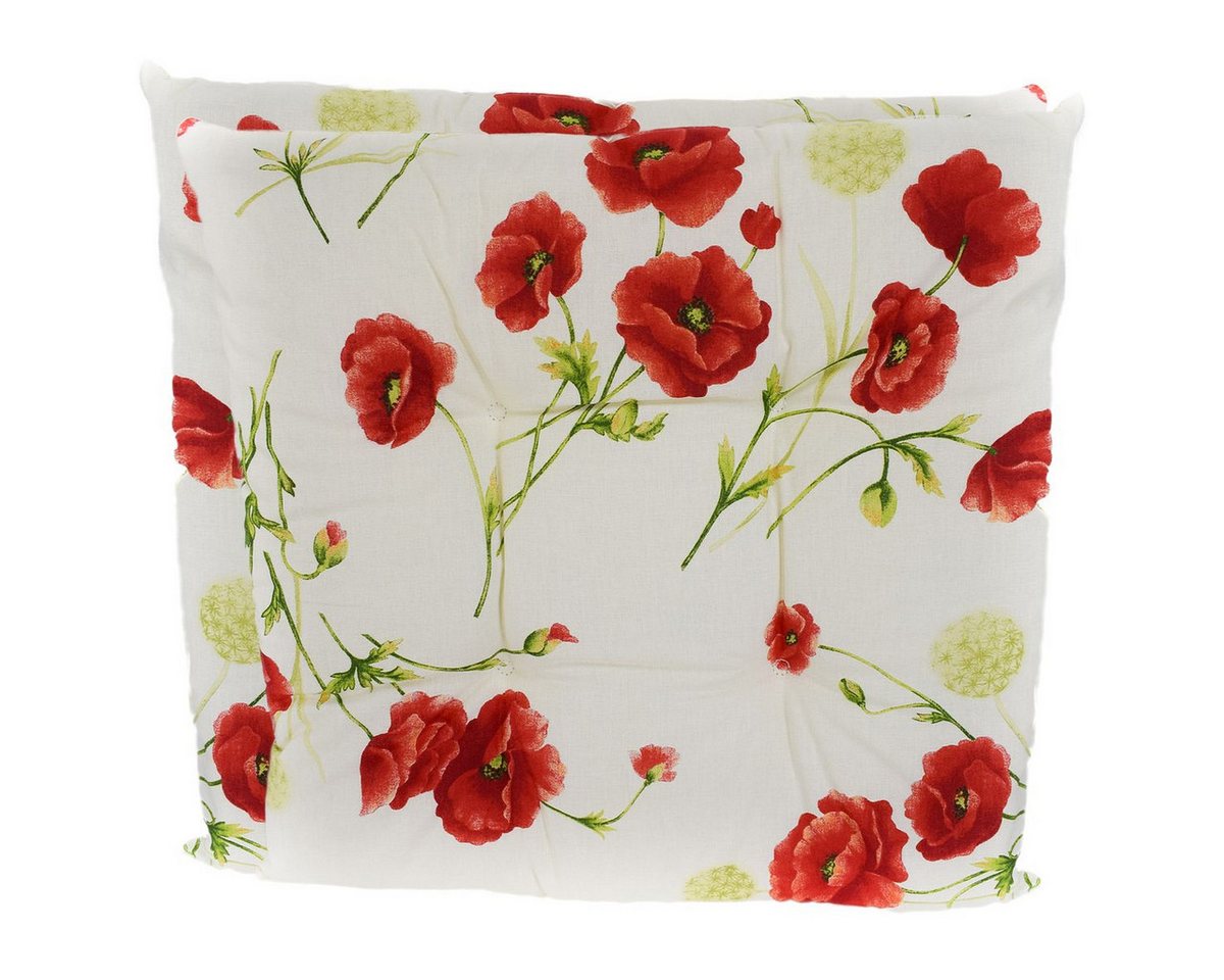 Marabellas Shop Sitzkissen Stuhlkissen 40 x 40 cm in Blumenoptik mit 4 Punktesteppung 2er-Pack, mit Schaumstoffkern Marabellas Shop Sitzkissen Stuhlkissen 40 x 40 cm in Blumenoptik mit 4 Punktesteppung 2er-Pack, mit Schaumstoffkern von Marabellas Shop