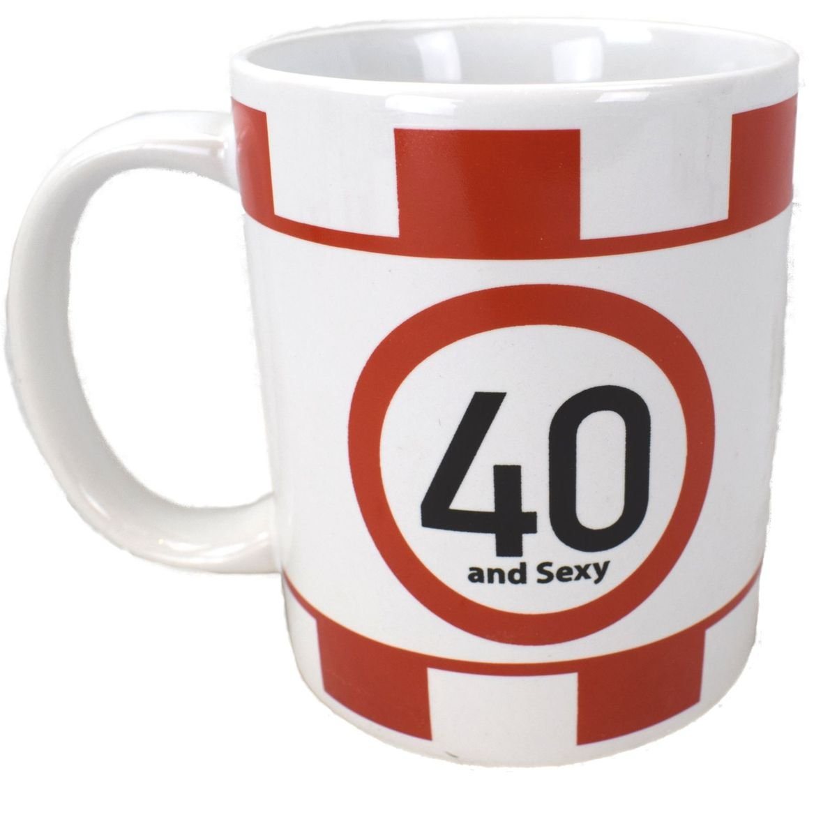 Marabellas Shop Tasse Kaffeebecher mit Happy Birthday 18 30 40 50 Jahre Geburtstagsgeschenk, Steingut, lustiges Motiv, für Spülmaschinen geeignet von Marabellas Shop