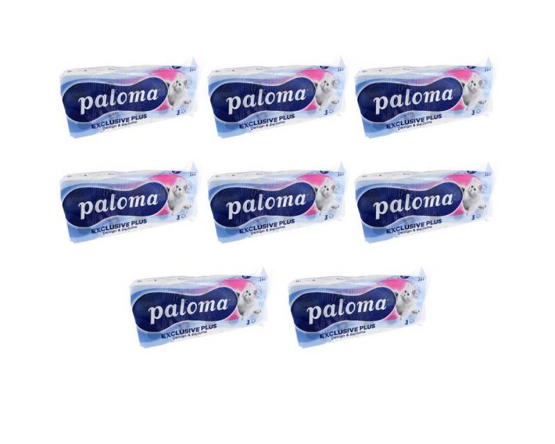 Marabellas Shop Toilettenpapier Toilettenpapier Paloma 3-lagig mit Duft 20, 40 oder 80 Papierrollen (80-St), 3-lagig von Marabellas Shop