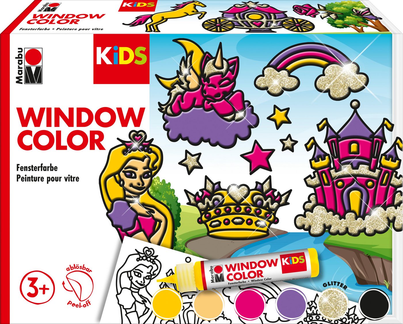 Fenstersticker Window Color-Set Prinzessin, Marabu, 8 Teile von Marabu