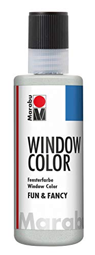 Marabu 04060004589 - Window Color fun & fancy, glitzer eis 80 ml, Fensterfarbe mit Glitter Farbe auf Wasserbasis, ablösbar auf glatten Flächen wie Glas, Spiegel, Fliesen und Folie von Marabu