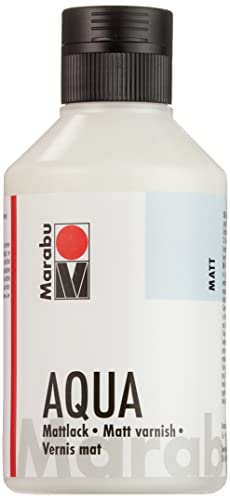 Marabu 11360013000 - Farbloser aqua Mattlack, transparent 250 ml Flasche, matter Acryl-Lack auf Wasserbasis, für Hobby und Freizeit, zum Lackieren vieler Bastelarbeiten und Materialien Marabu 11360013000 - Farbloser aqua Mattlack, transparent 250 ml Flasche, matter Acryl-Lack auf Wasserbasis, für Hobby und Freizeit, zum Lackieren vieler Bastelarbeiten und Materialien von Marabu