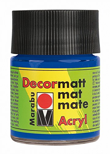 Marabu Acrylfarbe "Decormatt", ultramarinblau, 50 ml, Glas VE = 1 von Marabu