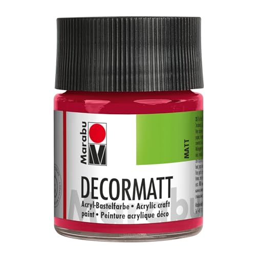 Marabu-Dekormatt, 50ml Karminrot von Marabu