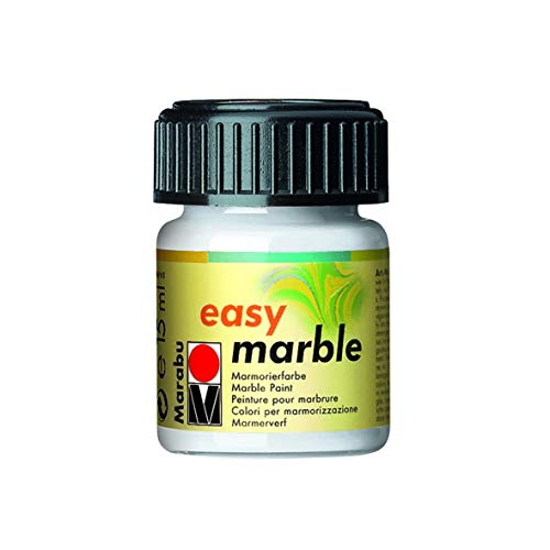Marabu Easy Jar 15ml mit Tropfdeckel, Marmorfarbe, weiß, 4.8 x 3 x 3.2 cm von Marabu