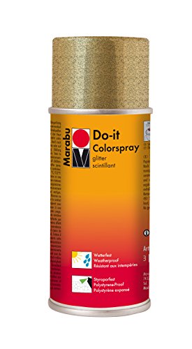 Marabu Sprühfarbe, Glitter Gold, 150 ml (1er Pack), 150 von Marabu