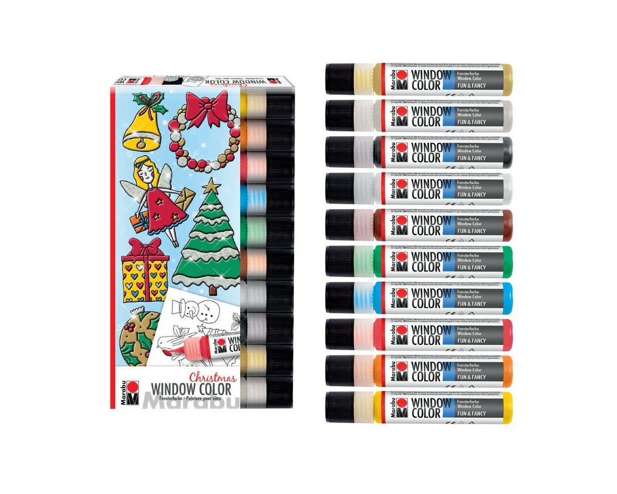 Marabu Sticker Marabu Window Color Set Xmas, 10 x 25 ml von Marabu