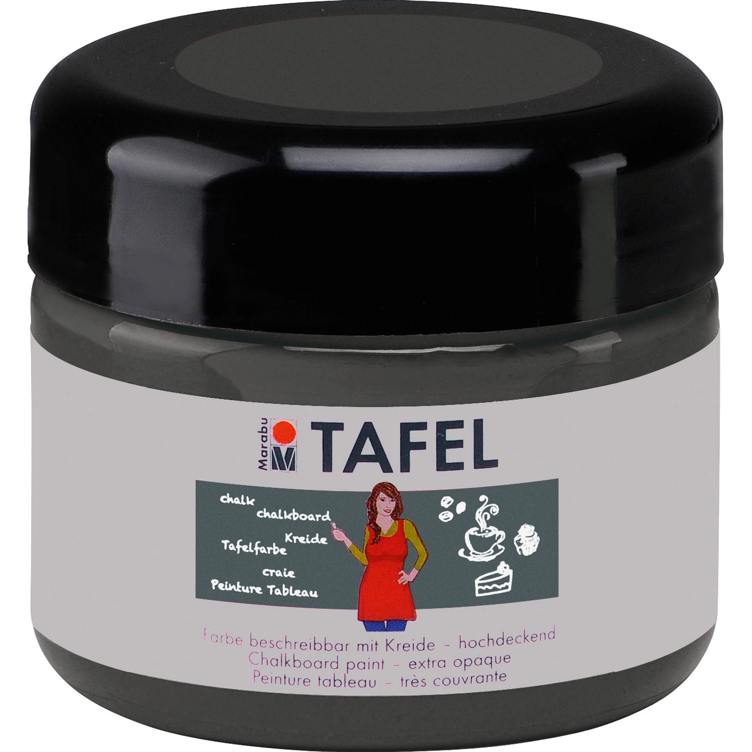 Marabu Tafelfarbe deckend 225 ml Graphit von Marabu