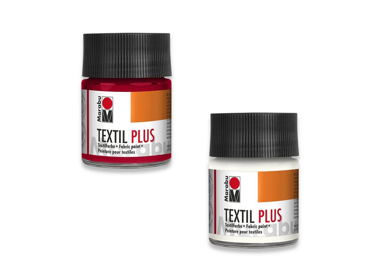 Marabu Textilfarbe Marabu Textil Plus Textilfarbe weiß 50ml + kaminrot 50ml Set Marabu Textilfarbe Marabu Textil Plus Textilfarbe weiß 50ml + kaminrot 50ml Set von Marabu