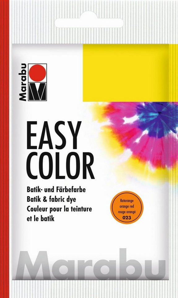 Marabu Bilderrahmen Marabu Batikfarbe Easy Color, 25 g, rotorange 023 von Marabu