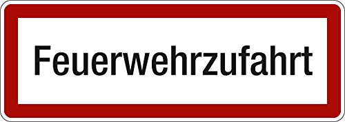Feuerwehrzufahrt, PVC-Folie selbsklebend, 297 x 105 mm, Brandschutzzeichen Aufkleber von Marahrens