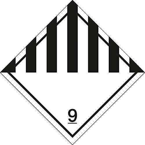 Gefahrstoffkennzeichen Klasse 9 - Verschiedene gefährliche Stoffe, 100 x 100 mm, Selbstklebende Folie, Aufkleber, 500 Stück auf Rolle Gefahrstoffkennzeichen Klasse 9 - Verschiedene gefährliche Stoffe, 100 x 100 mm, Selbstklebende Folie, Aufkleber, 500 Stück auf Rolle von Marahrens