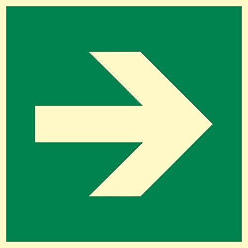 Schild Richtungspfeil rechts – Rettungszeichen ASR A1.3 / ISO 3864, Hart-PVC langnachleuchtend, 200 x 200 mm, robust & wetterfest, Made in Germany Schild Richtungspfeil rechts – Rettungszeichen ASR A1.3 / ISO 3864, Hart-PVC langnachleuchtend, 200 x 200 mm, robust & wetterfest, Made in Germany von Marahrens