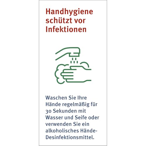 Sicherheitsaushang Handhygiene schützt vor Infektionen, Mehrfarbig, Folie, selbstklebend, 70 x 150 x 0,1 mm von Marahrens