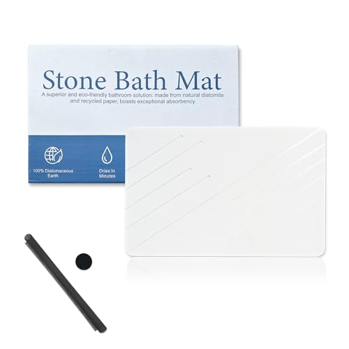 Marakruki Natürlich kieselgur Stein Badematte, Diatomite Stone Bath Mat, rutschfest Super Saugfähig Schnell Trocken Kieselgur Bad Matte (Naturweiß) Marakruki Natürlich kieselgur Stein Badematte, Diatomite Stone Bath Mat, rutschfest Super Saugfähig Schnell Trocken Kieselgur Bad Matte (Naturweiß) von Marakruki