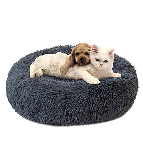 Luxuriöses Flauschiges Haustierbett,Hundebetten für mittelgroße und groß Hunde,rundes Kuschelbett mit weichem Kissen,Haustier Matte Schlafplatz Hundesofa,Waschbar von Maran