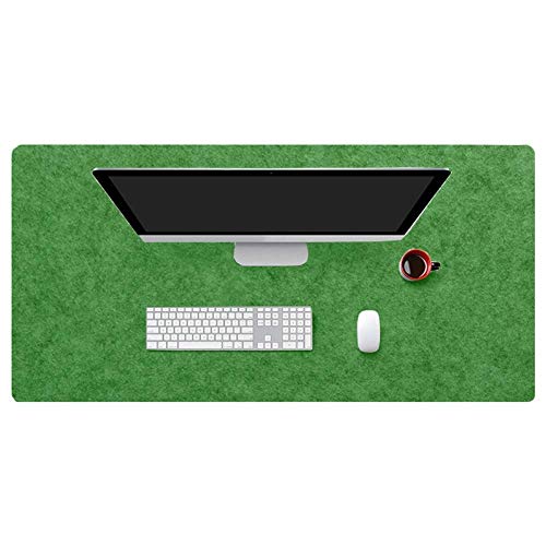Schreibtischunterlage Filz Große Antistatisch Filz Mauspad Mausunterlage Schreibtisch Laptop Mouse Filzpad Kratzfest Gaming und Office Laptop-120x60cm-Grün von Maran