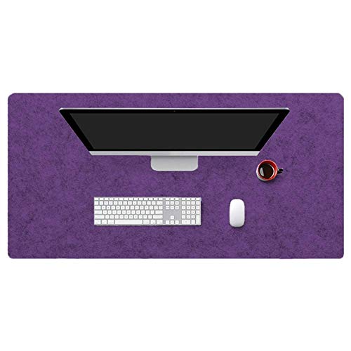 Schreibtischunterlage Filz Große Antistatisch Filz Mauspad Mausunterlage Schreibtisch Laptop Mouse Filzpad Kratzfest Gaming und Office Laptop-90x45cm-Lila von Maran