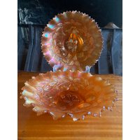 Nordholz Ringelblumen Drei Obst Fasching Glasschalen, Ringelblumenschalen, Glasschalen Nordholz Ringelblumen Drei Obst Fasching Glasschalen, Ringelblumenschalen, Glasschalen von MarangeVintage