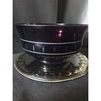 Vintage Amethyst Säure Geätzte Schale Vintage Amethyst Säure Geätzte Schale von MarangeVintage