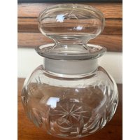 Vintage Geschliffenes Kristall Vorratsglas, Süßes Glas, Badesalzglas von MarangeVintage