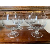 Vintage Goldrand Brandy Gläser, Set Von Vier Gläsern von MarangeVintage