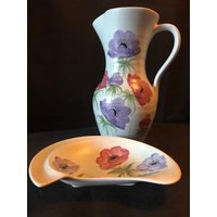 Vintage Von Hand Bemalt Radford Krug Vase Und Schale Vintage Von Hand Bemalt Radford Krug Vase Und Schale von MarangeVintage