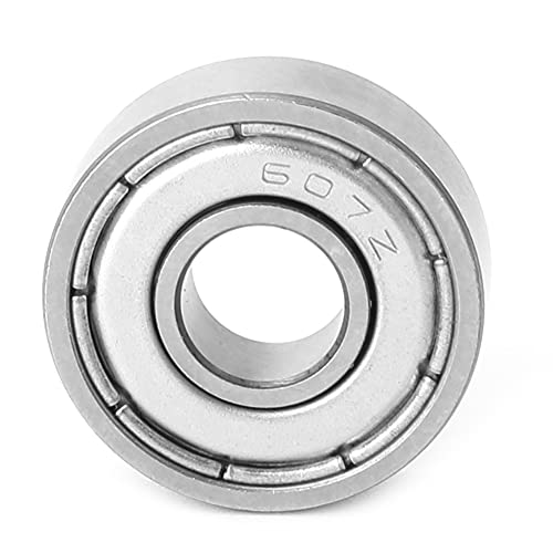 Kugellagersatz, 10 Stück Universal Double Shielded Hochgeschwindigkeits-Kugellagersatz aus Metallstahl mit tiefen Rillen(（607-zz）) von Maranon