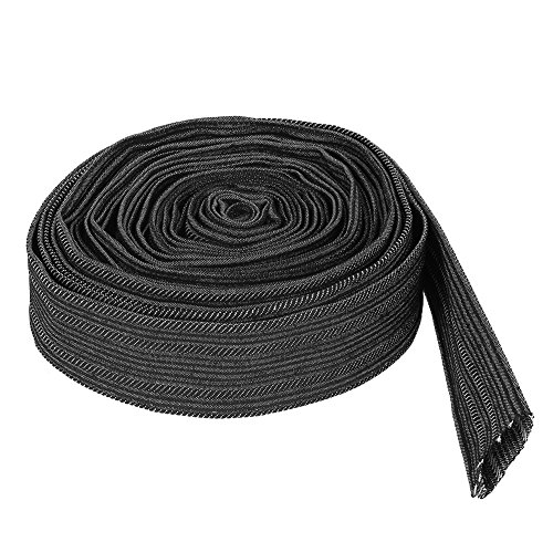 Nylon-Schutzhülse, schwarz 27 mm/1,06 Zoll Durchmesser Schutzhülle Mantelabdeckung 7,5 m Schweißbrenner Hydraulikschlauch-Schutzschlauch Nylonabdeckung von Maranon