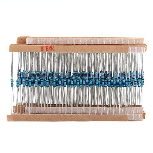 Widerstände, 1280 Stück 1/4W 64 Werte 1-10 M Ohm Metallfilmwiderstände Sortiment Komponenten Kit Set Widerstandstoleranz ± 1% von Maranon