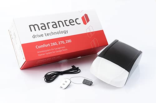 Marantec Comfort 270 Garagentorantrieb, Set inkl. 1 Handsender, elektrischer Torantrieb für Garagentore, Sektionaltore und Schwingtore, Schwarz von Marantec