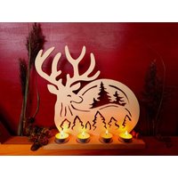 Weihnachten Fensterlicht Holz Dekoration Licht Kerze Tiere, Hirsch , Beleuchtet, Laubsägearbeit, Wohndesign Weihnachten Fensterlicht Holz Dekoration Licht Kerze Tiere, Hirsch , Beleuchtet, Laubsägearbeit, Wohndesign von MarbelloHolzdesign