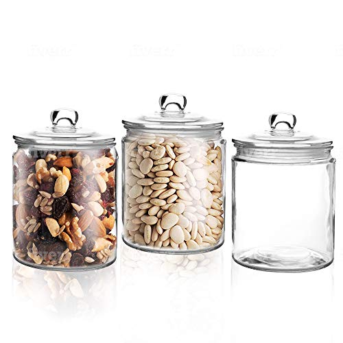 3er Set Glasgläser - 1 Liter Einmachgläser Einmachgläser mit Deckel - transparenter Kanister mit Gummidichtung 1 Liter Klarglas 3er Set Glasgläser - 1 Liter Einmachgläser Einmachgläser mit Deckel - transparenter Kanister mit Gummidichtung 1 Liter Klarglas von Marbelous