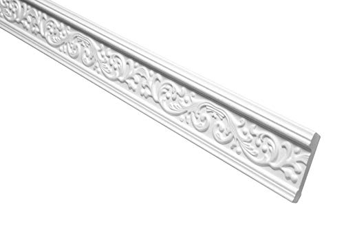 Marbet Deckenleiste B-18 weiß aus Styropor EPS - Stuckleisten gemustert, im traditionellen Design - (20 Meter Sparpaket) Stuck Styroporprofile Zierleisten Marbet Deckenleiste B-18 weiß aus Styropor EPS - Stuckleisten gemustert, im traditionellen Design - (20 Meter Sparpaket) Stuck Styroporprofile Zierleisten von Marbet Design