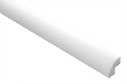 2 Meter modern weiß extrudiertes Styropor Stuckprofile Zierleisten Sparpaket E-6 leicht und stabil XPS Decken-/ und Wandübergang dekorativ 32 x 33 mm