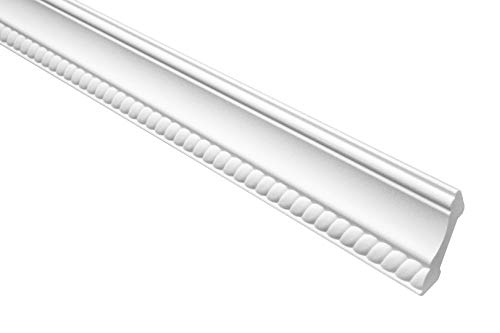 Marbet Deckenleiste B-07 weiß aus Styropor EPS - Stuckleisten gemustert, im traditionellen Design - (30 Meter Sparpaket) Styroporprofil Winkelprofil Wandprofil von Marbet Design