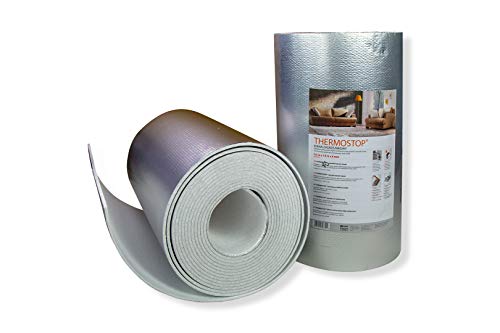 Marbet Design 5 qm Reflexionstapete Thermo-Stop 6 - Isolierfolie für Heizkörper, 10m x 500mm x 6mm, Aluminiumfolie, EPS, 45 kg/m³ von Marbet Design