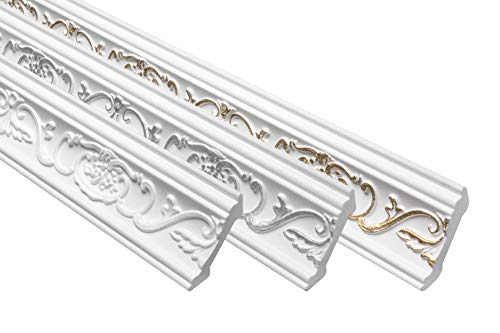 Marbet Deckenleiste B-06 weiß aus Styropor EPS - Stuckleisten gemustert, im traditionellen Design - (50 Meter Sparpaket) Styroporleisten Winkelleiste Wandleiste Marbet Deckenleiste B-06 weiß aus Styropor EPS - Stuckleisten gemustert, im traditionellen Design - (50 Meter Sparpaket) Styroporleisten Winkelleiste Wandleiste von Marbet Design