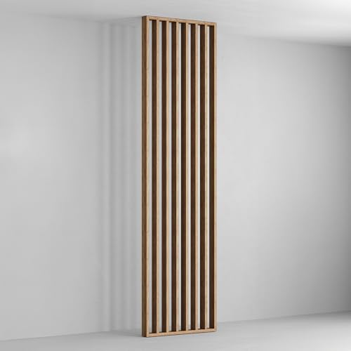 MARBET DESIGN Raumteiler Lamellenwand 275x58cm MDF Raumtrenner Trennwand - freistehende Holzlamellen Innendekoration - Moderne Raumgestaltung Lamellen-Sichtschutz (Saragossa Eiche) von Marbet Design