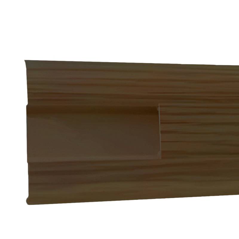 Bodenleisten Kunststoff PVC mit Kabelkanal in Wenge (18 x 55 x 2500 mm) von Marbet