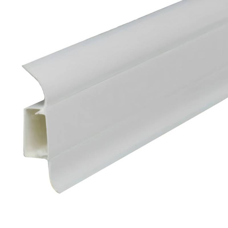 Bodenleisten Kunststoff PVC mit Kabelkanal weiß (18 x 55 x 2500 mm) von Marbet