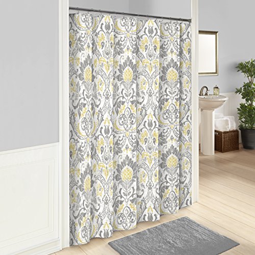 MARBLE HILL Shower Curtains for Bathroom - Rayna 72" x 72" Machine Washable Bath Curtains, Gray von Marble Hill