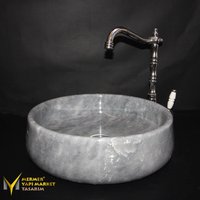 Grau Marmor Birnen Design Waschbecken - Handgefertigt, %100 Naturstein, Badezimmer von MarbleDesignMarket