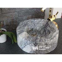 Lila Marmor Stair Design Waschbecken - Handarbeit, 100% Naturstein von MarbleDesignMarket