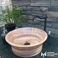 Onyx Marmor Rosa Design Schale Waschbecken von MarbleDesignMarket