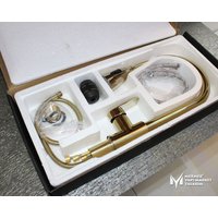 Sprinkler Vergoldet Küchenwaschbecken Wasserhahn - Mit Schlauch Mixer Wasserhahn, Badezimmer Eitelkeit, Waschbecken Rustikaler %100 Messing von MarbleDesignMarket