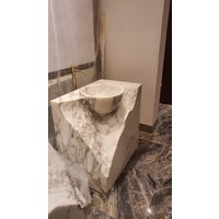 Natürliche Weiße Marmor-Sockel, Waschbecken Im Bad von MarbleHomeStore