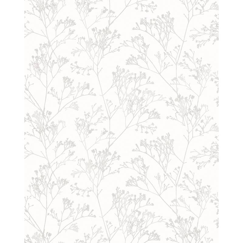 Marburg Vliestapete Floral Pflanzen Weiß 10,05 m x 0,53 m FSC® von Marburg