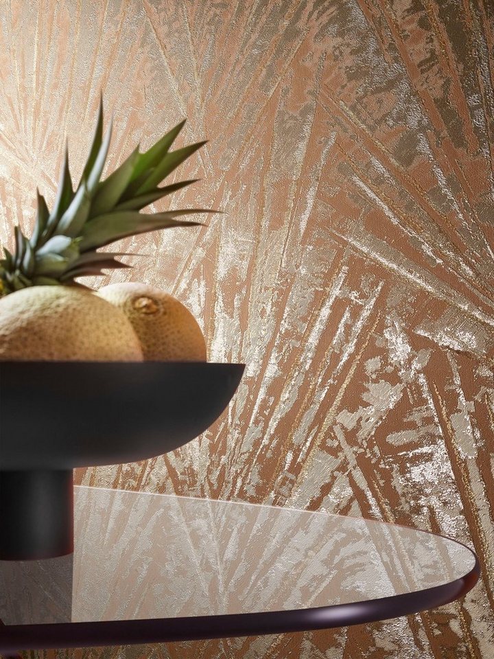 Marburg Vliestapete Palm, geprägt, Kunst moderne Vliestapete für Wohnzimmer Schlafzimmer Küche von Marburg