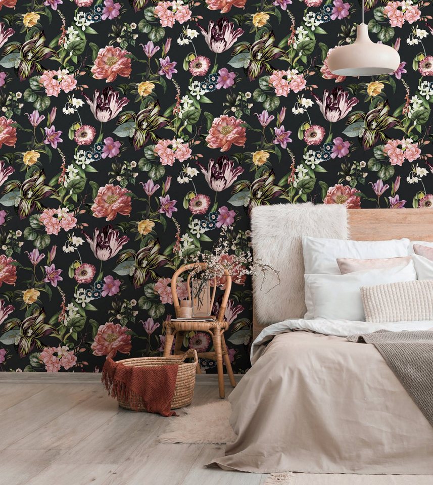Marburg Vliestapete Tapete Floral Leaf, geprägt, floral, moderne Vliestapete für Wohnzimmer Schlafzimmer Küche von Marburg